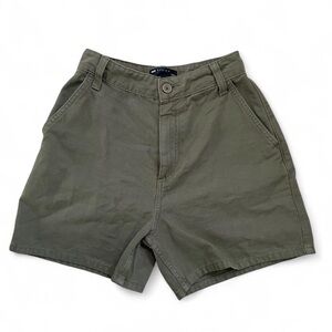 ASOS army green jean shorts